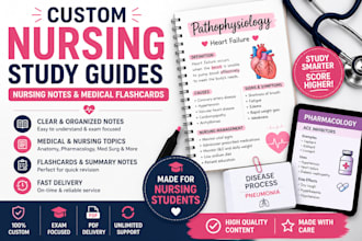 create custom nursing study guides, nursing notes, and medical flashcards