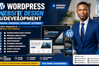 design redesign and develop a professional wordpress wesite with elementor