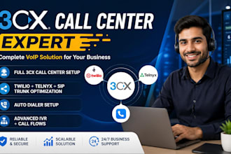 setup 3cx, voip setup, did number setup, call center setup, sip trunk, twilio