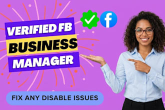 create facebook verified business manager, page and ad account setup