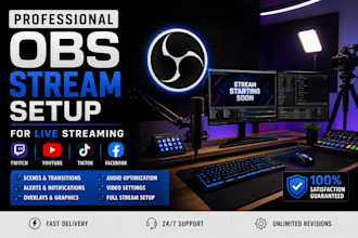 setup professional obs stream studio for live streaming