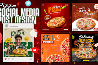 design restaurant ads, food posters and social media posts