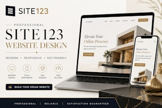 do site123 website design, redesign or fix site 123 website, SEO optimization