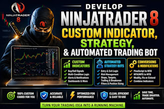 develop ninjatrader 8 custom indicator, strategy, or automated trading bot