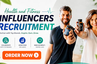 recruit fitness and nutrition influencers to promote your brand