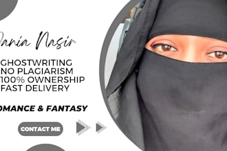 professionally ghostwrite romance and fantasy novels for you