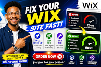 wix website builder, wix seo, wix speed up wix fix expert