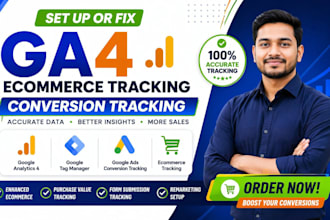 setup ga4 ecommerce tracking, google ads conversion tracking via GTM