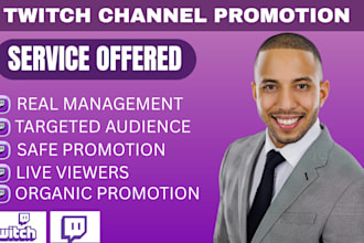 promote your twitch and kick for real viewers and help you reach affiliate