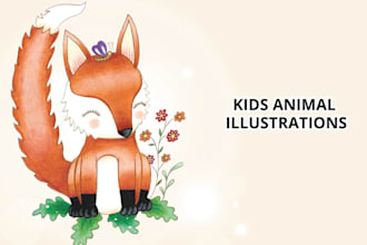 cute and expressive animals for childrens books