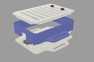design custom pcb enclosure, snap fit  electronic casing, 3d printable box