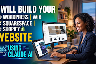 build your wordpress wix squarespace shopify website using claude ai