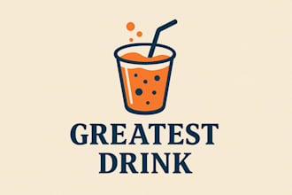 create a greatest artwork new drink logo design in 12 hours