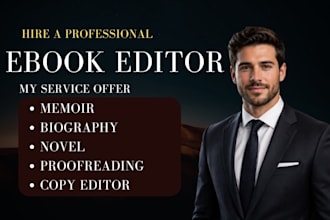 do an ebook writing, biography, novel, and  memoir writing, and publishing