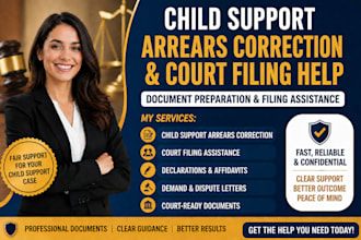 prepare child support arrears filings la