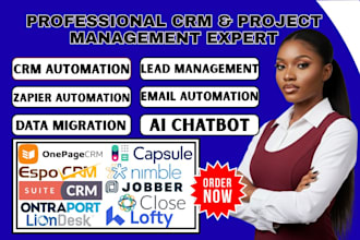 onepage espo suite capsule ontraport liondesk nimble jobber lofty close crm zaps
