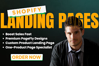 design shopify landing page using gempages, pagefly, shogun, replo