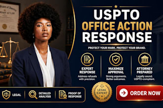 file your uspto trademark and handle office actions response for amazon sellers