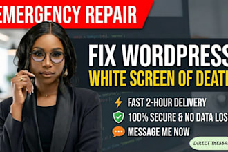 fix wordpress white screen of death and critical errors in 2 hours