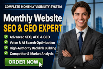 do monthly website SEO aeo GEO local backlinks building service