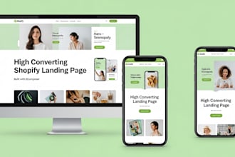 design a high converting shopify ecomposer landing page