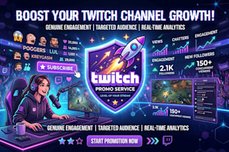 do your twitch channel promotion to grow live stream audience