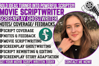 write screenplay screenwriting movie script edit youtube script comedy script