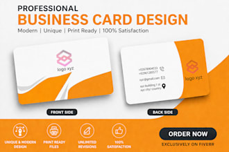 design logo business card and menu cards