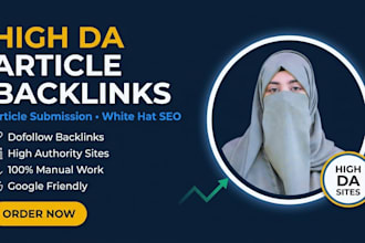 write SEO content and submit articles to high da websites with live links