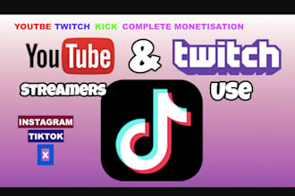 youtube,twitch, kick live viewers till complete monetisation,x,tiktok videos ads