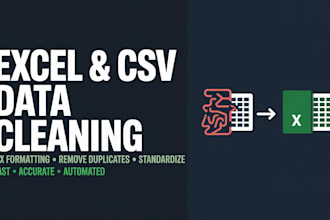 clean, format, and merge your excel or CSV data