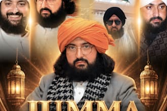 create islamic social media posts, posters and urdu designs