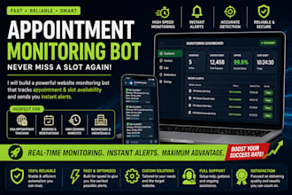 build a fast website monitoring bot for appointment and slot availability alerts