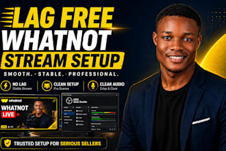setup lag free whatnot stream for live sellers using obs
