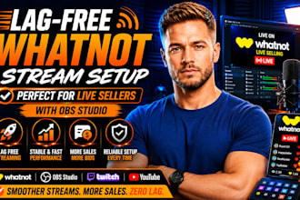 setup lag free whatnot stream for live sellers using obs