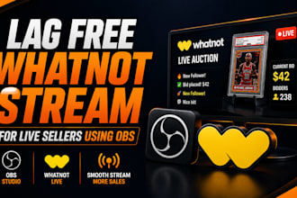 setup lag free whatnot stream for live sellers using obs