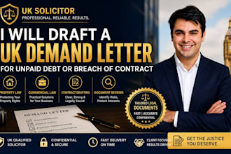 draft a UK demand letter for unpaid debt or breach of contract