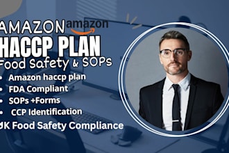 prepare haccp and food safety plan with allergen plan for amazon sellers