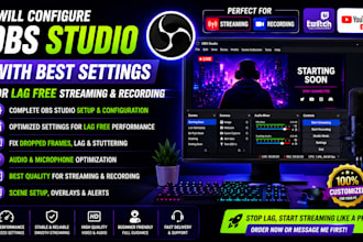 configure obs studio with best settings for lag free streaming and recording