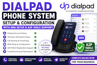 set up dialpad phone system with SMS configuration and a2p 10dlc compliance supp