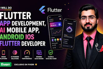 do flutter app development, ai mobile app, android ios flutter developer