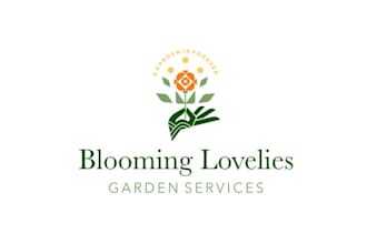 designs bloom classic logo for this gardening business