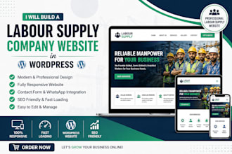 build a labour supply company website in wordpress