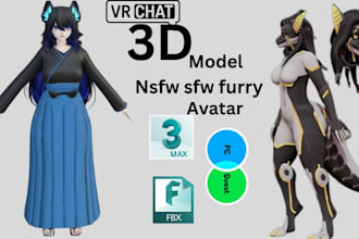 create a high quality custom vrchat avatar, fully rigged pc and quest compatible