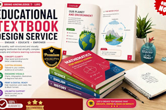 design professional educational textbooks, workbooks and lesson books