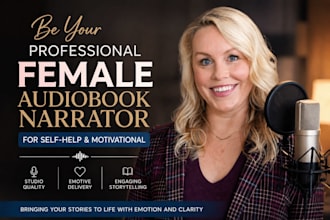 be your professional female audiobook narrator for history, selfhelp and mystery