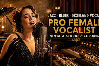 record jazz vocals, blues singing, dixieland jazz, folk, vintage female singer