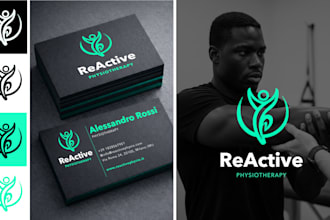create modern healthcare logo and brand identity design
