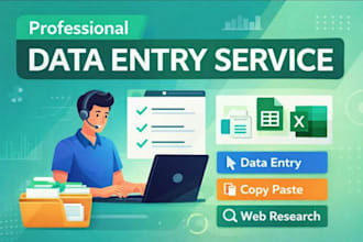 do manual typing from PDF or image to excel sheet