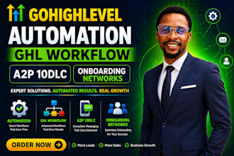 setup gohighlevel automation, ghl workflow, a2p 10dlc, go high level expert